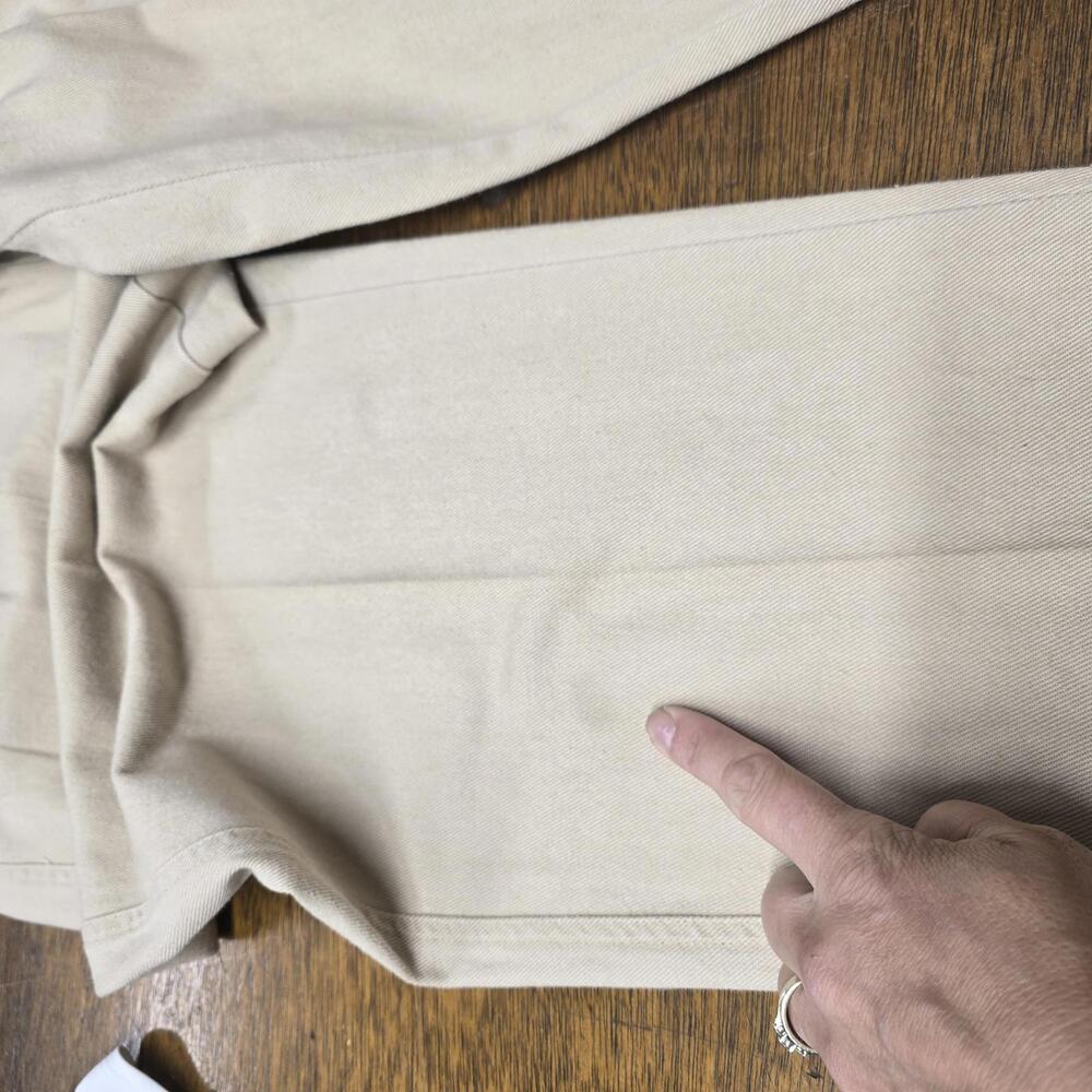 Lizwear Liz Claiborne Vintage High Rise Pleated Tapered Leg Khaki Pants Tan 12 - Picture 6 of 7
